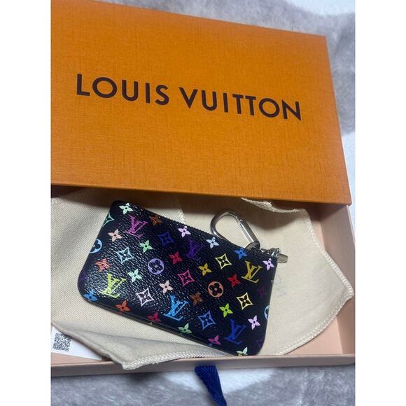Louis Vuitton Murakami Key Pouch LV X TM Multicolor Black Cles Pochette 2025 - Picture 3 of 12